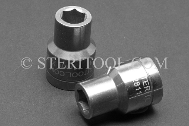#12811 - 11mm X 1/2 DR Stainless Steel Standard Socket. 1/2dr, 1/2-dr, 1/2 dr, socket, stainless steel