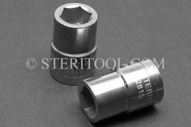 #12815 - 15mm X 1/2 DR Stainless Steel Standard Socket. 1/2dr, 1/2-dr, 1/2 dr, socket, stainless steel