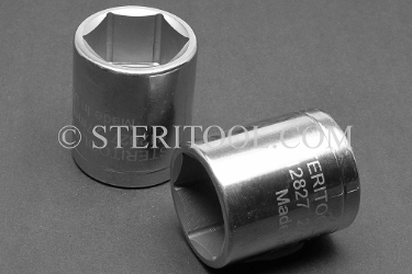 #12827 - 27mm X 1/2 DR Stainless Steel Standard Socket. 1/2dr, 1/2-dr, 1/2 dr, socket, stainless steel