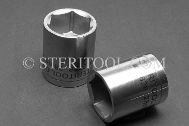 #12828 - 28mm x 1/2 DR Stainless Steel Standard Socket. 1/2dr, 1/2-dr, 1/2 dr, socket, stainless steel