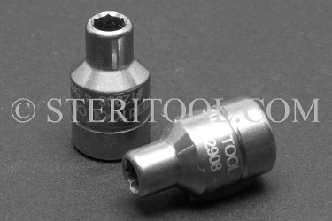 #12908 - 4.5mm x 1/4 DR Stainless Steel Standard Socket. 1/4dr, 1/4 dr, 1/4-dr, socket, stainless steel