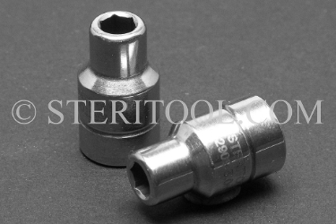 #12909 - 5.0mm x 1/4 DR Stainless Steel Standard Socket. 1/4dr, 1/4 dr, 1/4-dr, socket, stainless steel