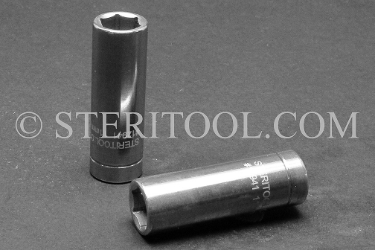 #12941 - 11mm x 1/4 DR Stainless Steel Deep Socket. 1/4dr, 1/4 dr, 1/4-dr, deep socket, stainless steel