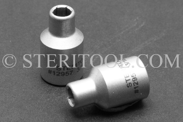#12957 - 3/16" x 1/4 DR Stainless Steel Standard Socket. 1/4dr, 1/4 dr, 1/4-dr, socket, stainless steel