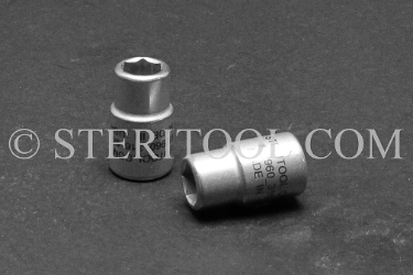 #12960_316 - NM 9/32" x 1/4 DR Stainless Steel Standard Socket. 316L 1/4dr, 1/4 dr, 1/4-dr, socket, stainless steel