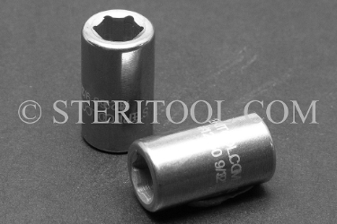#12960 - 9/32" x 1/4 DR Stainless Steel Standard Socket. 1/4dr, 1/4 dr, 1/4-dr, socket, stainless steel