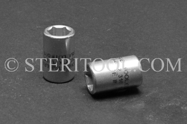 #12962_316 - NM 11/32" x 1/4 DR Stainless Steel Standard Socket. 316L 1/4dr, 1/4 dr, 1/4-dr, socket, stainless steel