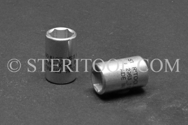 #12963_316 - NM 3/8" x 1/4 DR Stainless Steel Standard Socket. 316L 1/4dr, 1/4 dr, 1/4-dr, socket, stainless steel