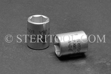 #12966_316 - NM 15/32" x 1/4 DR Stainless Steel Standard Socket. 316L 1/4dr, 1/4 dr, 1/4-dr, socket, stainless steel