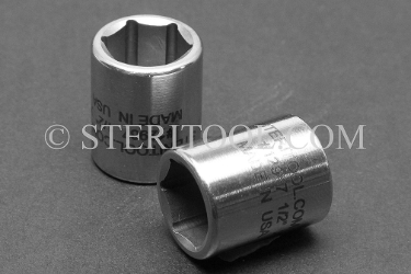 #12967 - 1/2" x 1/4 DR Stainless Steel Standard Socket. 1/4dr, 1/4 dr, 1/4-dr, socket, stainless steel