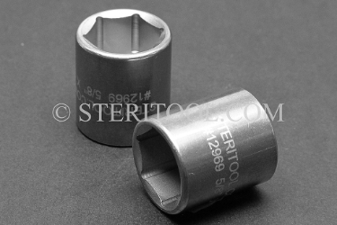 #12969 - 5/8" x 1/4 DR Stainless Steel Standard Socket. 1/4dr, 1/4 dr, 1/4-dr, socket, stainless steel