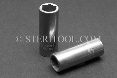 #12992 - 1/2" x 1/4 DR Stainless Steel Deep Socket. 1/4dr, 1/4 dr, 1/4-dr, deep socket, stainless steel