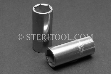 #12994 - 5/8" x 1/4 DR Stainless Steel Deep Socket. 1/4dr, 1/4 dr, 1/4-dr, deep socket, stainless steel