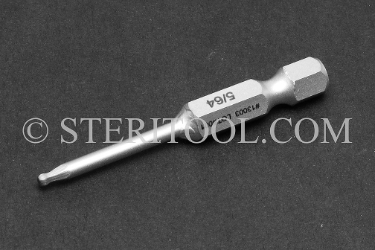 #13003 - 5/64" Ball Hex x 2"(50mm) OAL Stainless Steel Power Bit. ball hex, power bit, stainless steel