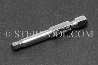 #13009 - 3/16" Ball Hex x 2"(50mm) OAL Stainless Steel Power Bit. ball hex, power bit, stainless steel
