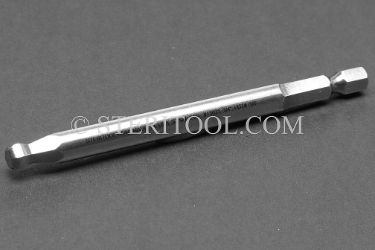 #13031 - 1/4" Ball Hex x 4"(100mm) OAL Stainless Steel Power Bit. ball hex, power bit, stainless steel