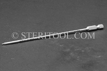 #13041 - 1/2" Ball Hex x 6"(150mm) OAL Stainless Steel Power Bit. ball hex, power bit, stainless steel