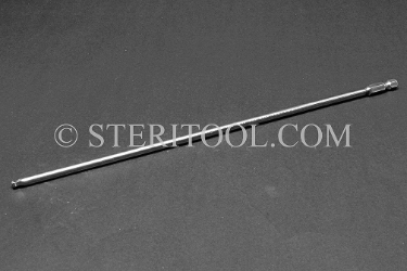 #13044_SP10 - 3/32" Ball Hex x 10"(250mm) OAL Stainless Steel Power Bit. ball hex, power bit, allen wrench, stainless steel