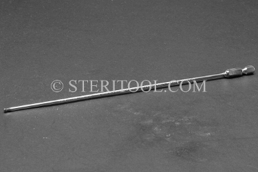 #13044_SP8 - 3/32" Ball Hex x 8"(200mm) OAL Stainless Steel Power Bit. ball hex, power bit, allen wrench, stainless steel