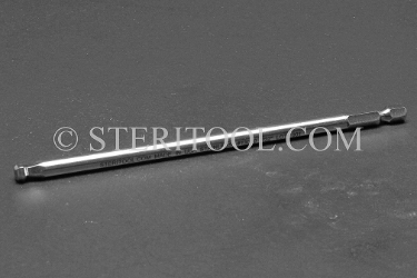 #13050 - 7/32" Ball Hex x 6"(150mm) OAL Stainless Steel Power Bit. ball hex, power bit, stainless steel