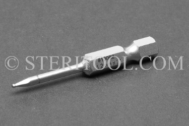 #13062 - 1.2mm Ball Hex x 2"(50mm) OAL Stainless Steel Power Bit. ball hex, power bit, stainless steel