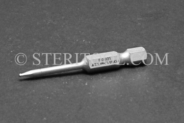 #13063 - 1.3mm Ball Hex x 2"(50mm) OAL Stainless Steel Power Bit. ball hex, power bit, stainless steel