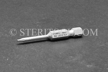 #13064 - 1.5mm Ball Hex x 2"(50mm) OAL Stainless Steel Power Bit. ball hex, power bit, stainless steel
