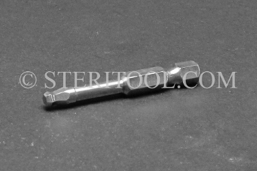 #13069 - 4.0mm Ball Hex x 2"(50mm) OAL Stainless Steel Power Bit. ball hex, power bit, stainless steel