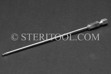 #13085SP4 - 2mm Ball Hex x 4"(100mm) SHAFT, Stainless Steel Power Bit. ball hex, power bit, stainless steel