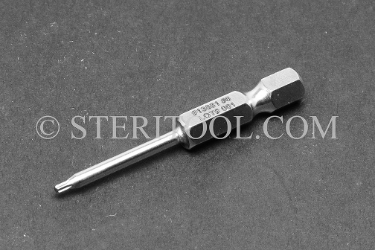 #13881 - #6 Star Stainless Steel Power Bit . hex lobe, star, torx, power bit, stainless steel