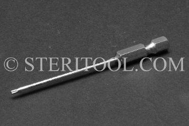 #13881SP3 - #6 Star Stainless Steel Power Bit, 3" OAL. hex lobe, star, torx, power bit, stainless steel