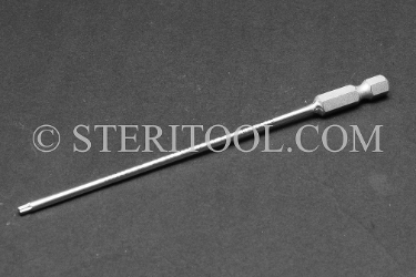 #13883_718_SP4 - #8 Star Stainless Steel Power Bit, 4" Shaft. hex lobe, star, torx, power bit, stainless steel