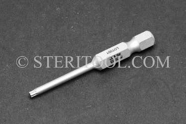 #13883 - #8 Star Stainless Steel Power Bit . hex lobe, star, torx, power bit, stainless steel