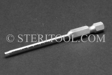 #13883_SP3 - #8 Star Stainless Steel Power Bit, 3" OAL. hex lobe, star, torx, power bit, stainless steel
