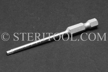 #13885SP3 - #10 Star Stainless Steel Power Bit, 3" OAL. hex lobe, star, torx, power bit, stainless steel