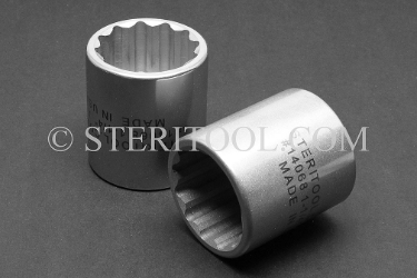 #14068 - 1-1/4" 12pt x 1/2dr Stainless Steel Standard Socket. socket, 1/2dr, 1/2-dr, 1/2 dr, 12pt, 12-pt, 12 pt, socket
