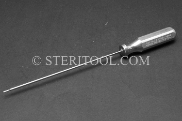 #19005 - 1.5mm Hex x 6"(150mm) Stainless Steel Ortho Driver with SS Handle. hex, ortho, stainless steel