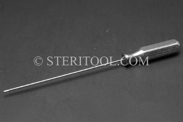 #19006 - 2.0mm Hex x 6"(150mm) Stainless Steel Ortho Driver with SS Handle. hex, ortho, stainless steel
