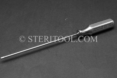 #19008 - 3.0mm Hex x 6"(150mm) Stainless Steel Ortho Driver with SS Handle. hex, ortho, stainless steel