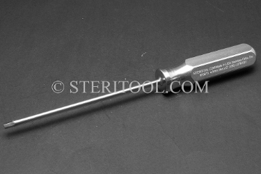 #19011 - 4.5mm Hex x 6"(150mm) Stainless Steel Ortho Driver with SS Handle. hex, ortho, stainless steel