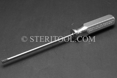 #19013 - 5.5mm Hex x 6"(150mm) Stainless Steel Ortho Driver with SS Handle. hex, ortho, stainless steel