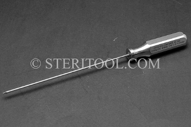 #19050 - 1/16" Hex x 6"(150mm) Stainless Steel Ortho Driver with SS Handle. hex, ortho, stainless steel