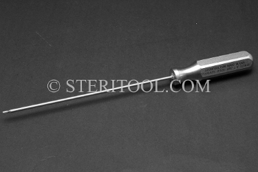 #19051 - 5/64" Hex x 6"(150mm) Stainless Steel Ortho Driver with SS Handle. hex, ortho, stainless steel
