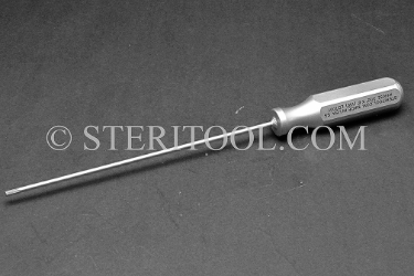 #19052 - 3/32" Hex x 6"(150mm) Stainless Steel Ortho Driver with SS Handle. hex, ortho, stainless steel