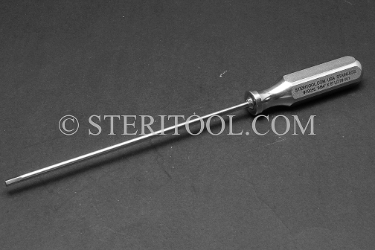 #19055 - 9/64" Hex x 6"(150mm) Stainless Steel Ortho Driver with SS Handle. hex, ortho, stainless steel
