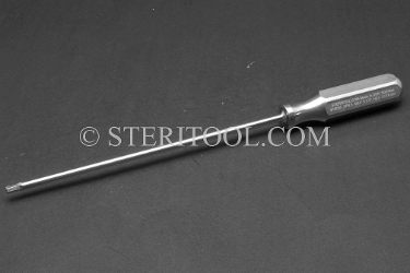 #19055_SP6.5 - 9/64" Hex x 6"(150mm) Stainless Steel Ortho Driver, SS Handle. ortho driver, orthopedic, hex, stainless steel