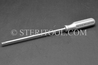 #19056 - 5/32" Hex x 6"(150mm) Stainless Steel Ortho Driver with SS Handle. hex, ortho, stainless steel