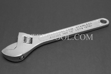 #20002_IND - 10"(250mm) Stainless Steel Adjustable Wrench (INDUSTRIAL VERSION) adjustable, wrench, spanner, stainless steel