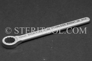 #20041_SE_BOX - 10mm Stainless Single End, Box End Wrench. wrench, combination, spanner, stainless steel