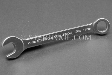 #20042_STUB - 11mm Stainless Steel Stubby Combination Wrench, 5"(125mm) OAL. wrench, spanner, combination, stubby, stainless